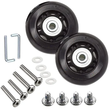 Комплект Для замены багажных колес для чемодана Резиновые Универсальные колеса Поворотный ролик BearingTool (OD: 75 Вт: 24 ID: 6 Осей: 36/40 мм)