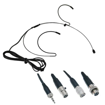 Черный Микрофон Головной Гарнитуры HM300 Для Shure Sennheiser AKG MiPro Audio Technica С 3-контактным 4-контактным Разъемом 3,5 мм BodyPack System