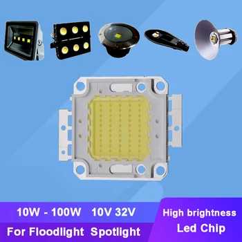 10 Вт- 100 Вт Медная основа, золотая проволока, SMD светодиодный чип для точечного освещения, часть прожектора
