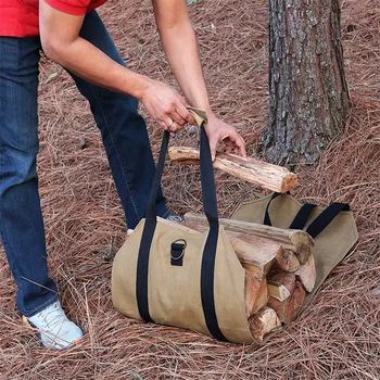 Оксфордская сумка для дров, водонепроницаемая сумка для хранения тяжелых условий, сумка для хранения бревен для кемпинга, сумка для спичек, сумка большой емкости