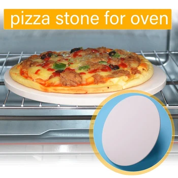 12-дюймовый керамический камень для пиццы Камень для выпечки пиццы / форма для выпечки пиццы, идеально подходит для гриля и духовки - термостойкий, прочный и безопасный