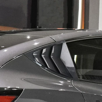 2 шт. Треугольник заднего стекла автомобиля Снаружи, настоящие Три створки, Дефлектор затвора, Модифицированные аксессуары для Tesla Model Y