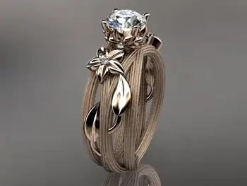 Женское модное индивидуальное элегантное кольцо с белым цирконом в виде цветка