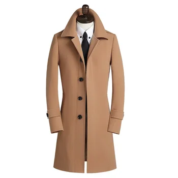 новое поступление, зимнее шерстяное пальто, мужское пальто spuer, большое тонкое пальто, повседневный кашемировый термальный тренч, верхняя одежда, плюс размер S-7XL8XL9XL