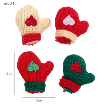 1 пара кукольных мини-перчаток, хлопчатобумажные вязаные мини-перчатки для одежды, домашние декоративные поделки, сделай сам, сделай подарок ручной работы