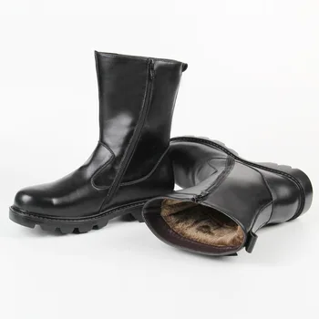 Зимние ботинки для мужчин, зимние теплые бархатные водонепроницаемые уличные кожаные ботинки для мужчин, английские ботинки средней длины с утолщенным высоким берцем