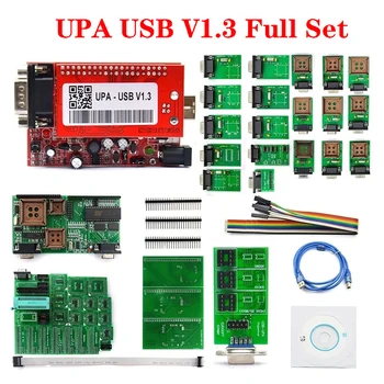Новый USB-программатор UPA Версии V1.3 С множеством адаптеров UPA-USB Основного блока TMS NEC ECU Для Настройки Микросхем Перемычка и Разъем Eeprom Кабель
