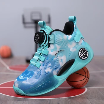 Детская спортивная обувь Four Seasons 2023, новая спортивная обувь для девочек, Модная баскетбольная обувь для мальчиков, Дышащие повседневные кроссовки