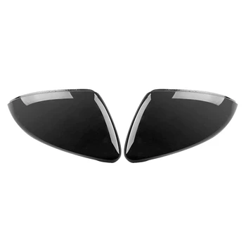 2 шт. Для Golf 7 Mk7 7.5 Gtd R для Touran L E-Golf Крышки боковых зеркал Заднего Вида, Ярко-черные, Чехол для зеркала заднего вида, 2013-2