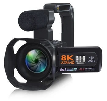 Профессиональная видеокамера Full HD 8k, 48-мегапиксельная WiFi-видеокамера с цифровым 16-кратным зумом, потоковая камера с автоматической фокусировкой