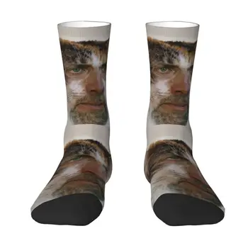 Крутые носки с котом Николасом Кейджем, женские мужские теплые футбольные спортивные носки с 3D-принтом