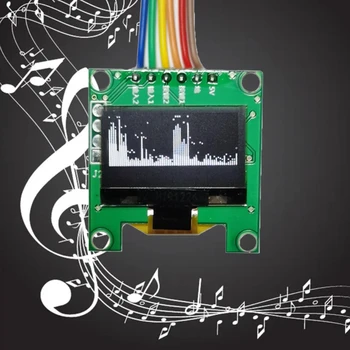 E5BE OLED Анализатор музыкального спектра, автомобильный ПК MP3, индикатор уровня усилителя, Анализатор музыкального ритма, измеритель VU 8 видов