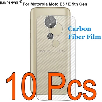 10 шт./лот для Motorola Moto E5/E 5th Gen 3D ультратонкая прозрачная защитная пленка для задней панели из углеродного волокна, защитная наклейка для экрана