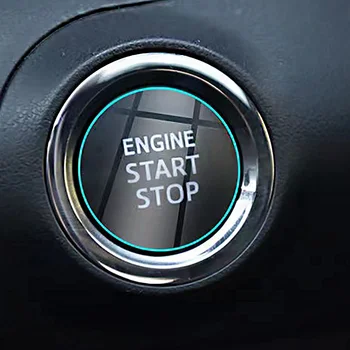 Защитная пленка из ТПУ, крышка кнопки запуска двигателя автомобиля, наклейки на переключатель остановки для Tesla Model 3, модель X, модель S, модель Y