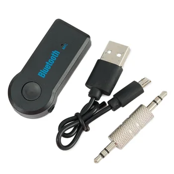 1 комплект Беспроводного автомобильного адаптера BT-приемника 3,5 мм Аудио Стерео Музыка Громкой связи Bluetooth-совместимый V3.0 + EDR Заряжается Через USB-кабель