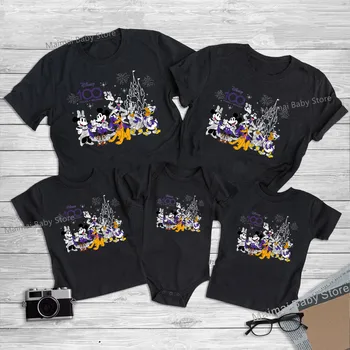Новые футболки Disney 100 Years Of Wonder с Микки и друзьями, забавные футболки на годовщину поездки в Диснейленд, подходящие для семьи комплекты одежды
