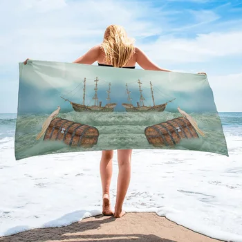 Волна лодка Павлин Банные полотенца из микрофибры для плавания быстросохнущее круглое пляжное полотенце для спортивного зала Полотенце для лица