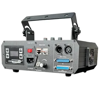 SD-карта 3 Вт RGB Анимационный сканер луча Лазерный проектор с аналоговой модуляцией DJ Дискотека Вечеринка Бар Сценическая лампа