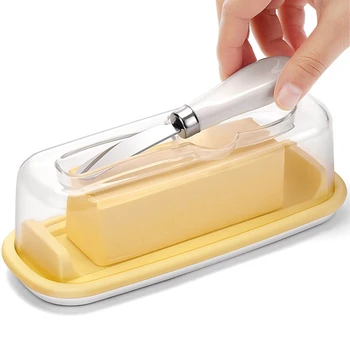 Коробка для масла Масленка с прозрачной крышкой Контейнер для масла для домашнего кухонного декора